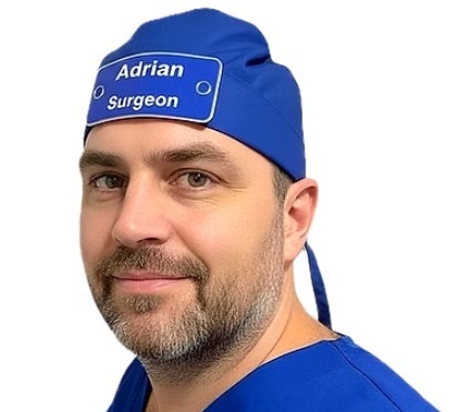 Adrian, Surgeon wearing Eco Ninjas Bandana Badge Hat