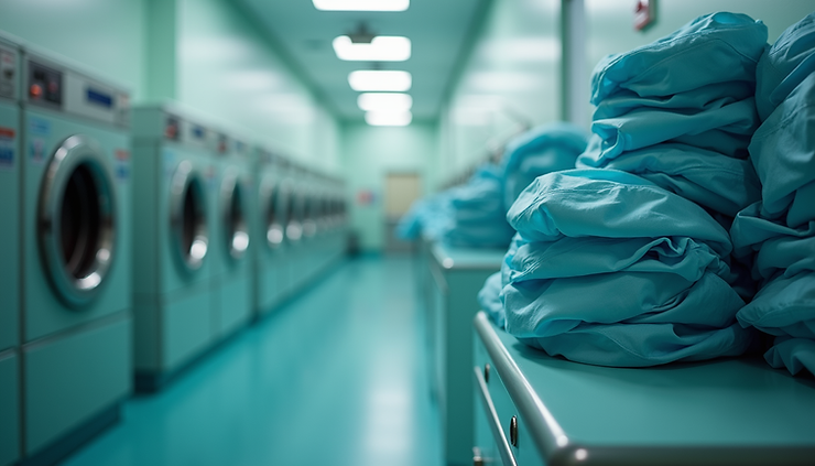 Hospital laundering room